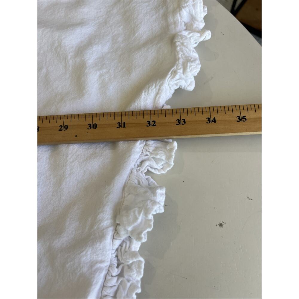 DRAWSTRINGS OF MALIBU White Beach Coverup Dress Sz M/L Cotton V Neck Basic - Picture 7 of 9